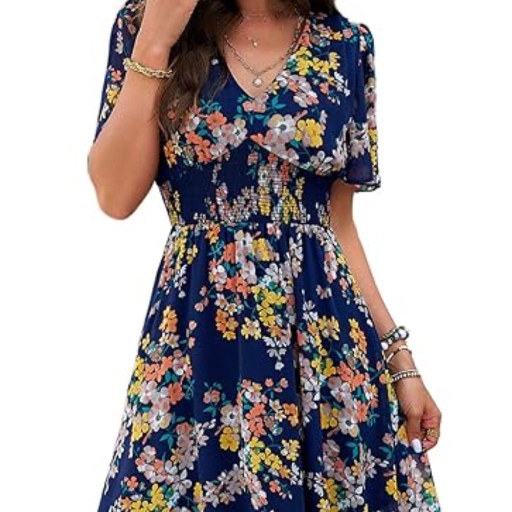 Flowing flowery dress